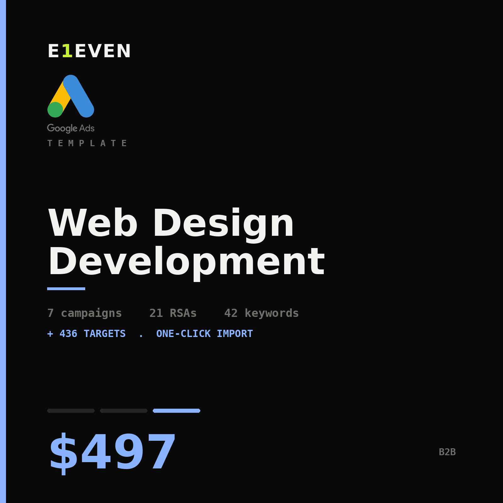 Web Design Development Google Ads Template - $497