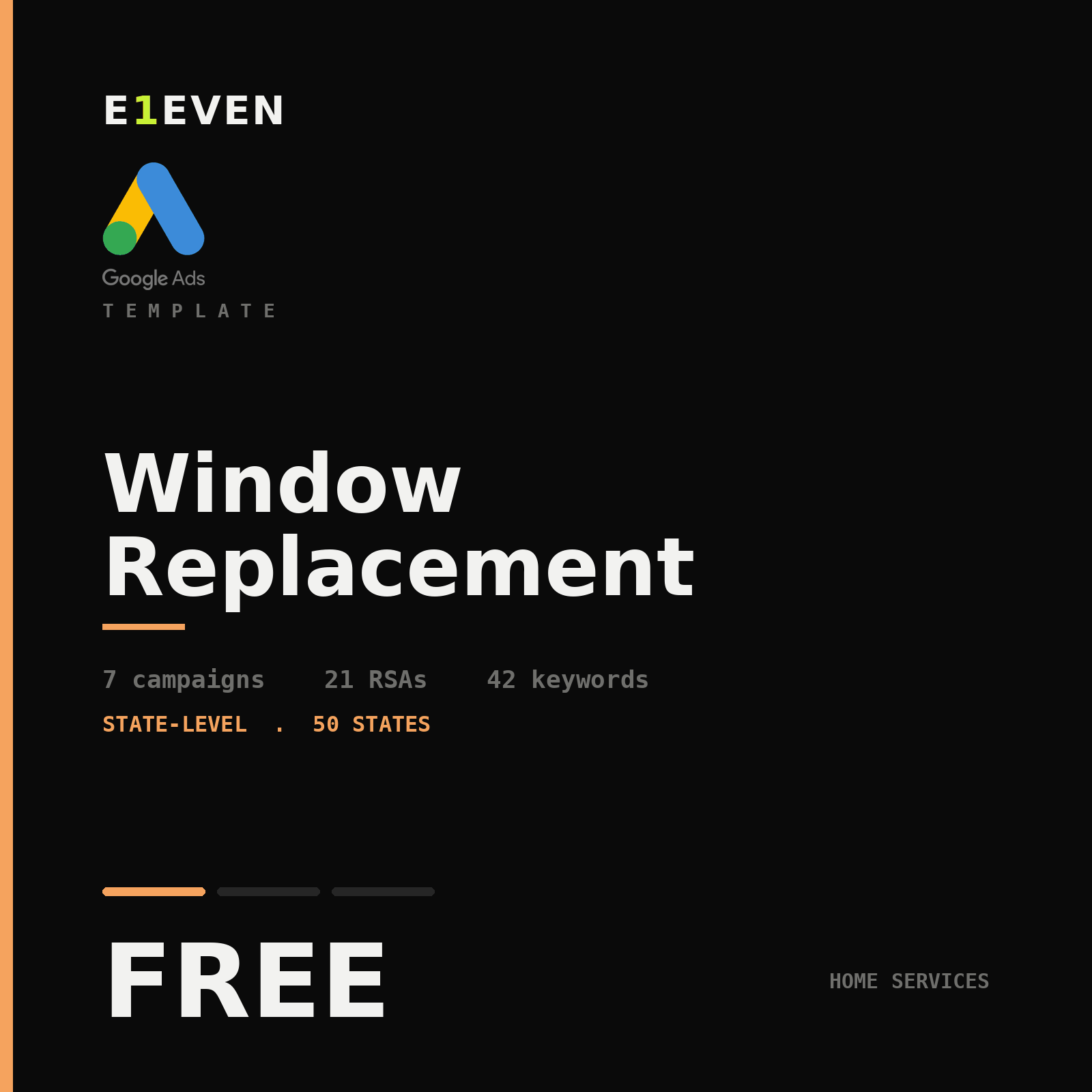 Window Replacement Google Ads Template - Free